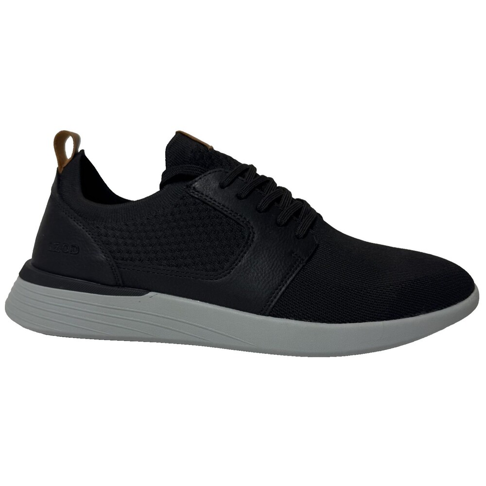 Izod Bannister Mens Size 9.5 Black Lace Up Shoes Sneakers Memory Foam